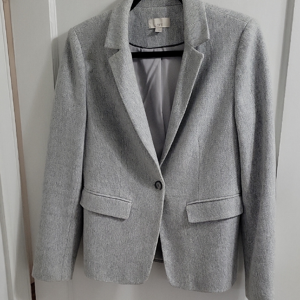 LOFT Women's Heather Gray Blazer
